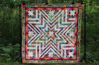 b2ap3 thumbnail Star Patchwork Quilt Snowdogquiltwork